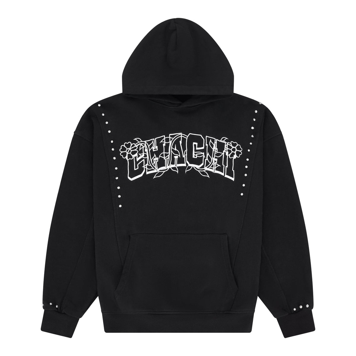 CHACHI Signature Hoodie in black, front view