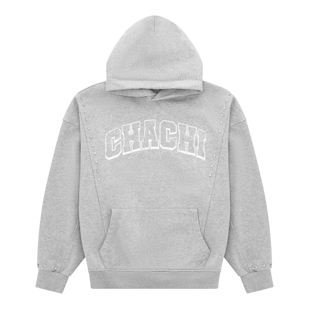 CHACHI Signature Hoodie in gray, front view