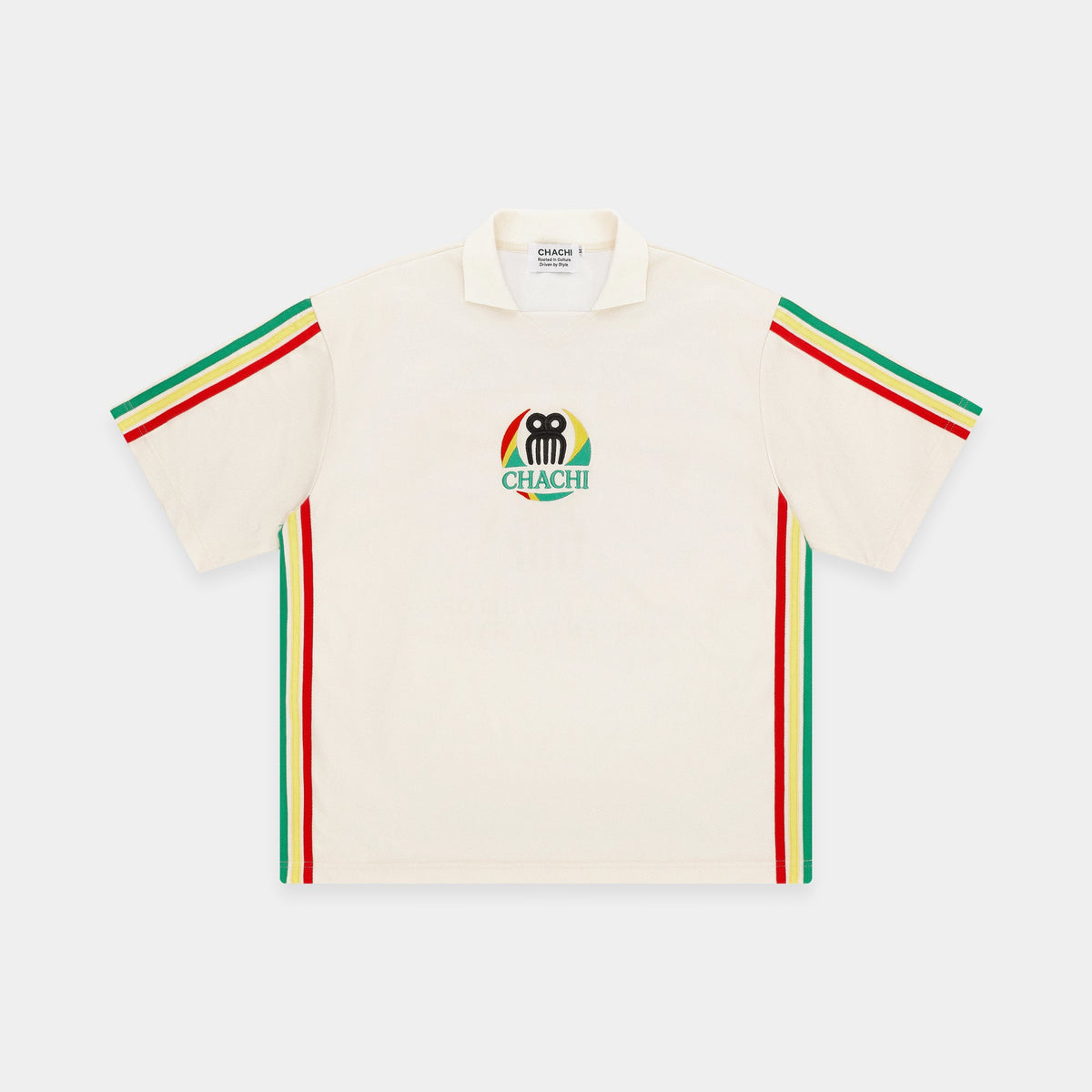 CHACHI Soccer Jersey in beige, front view